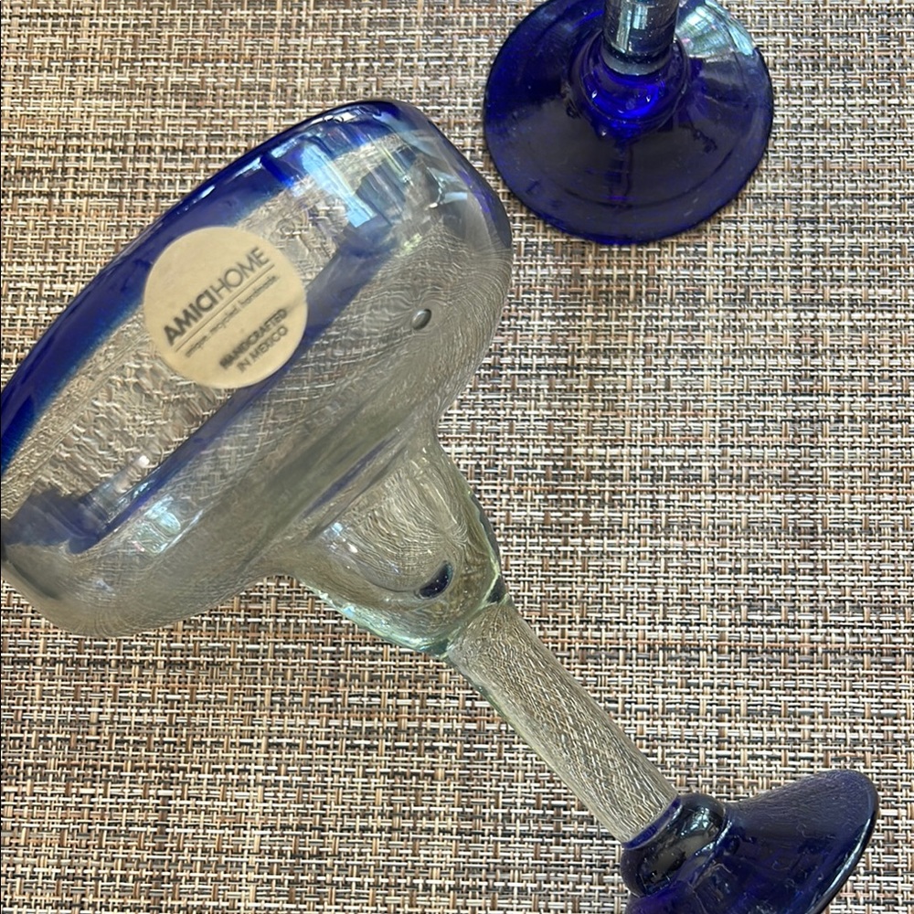 Amici Home Blue Stemmed Glasses